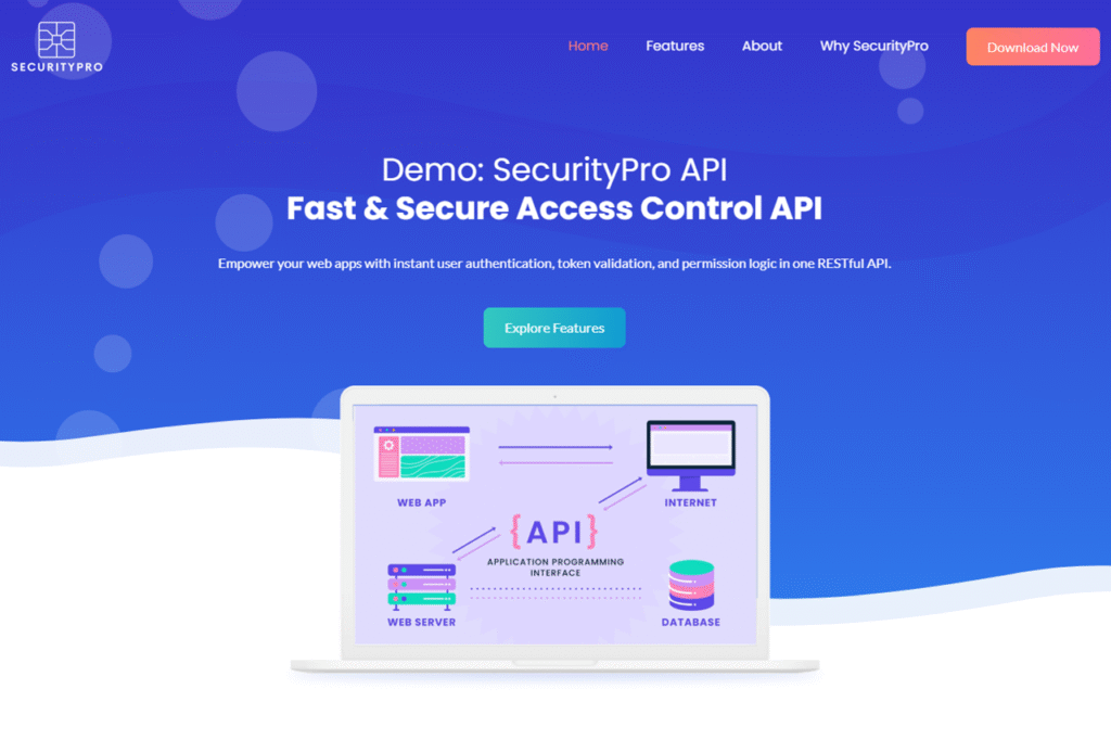 securitypro landing page